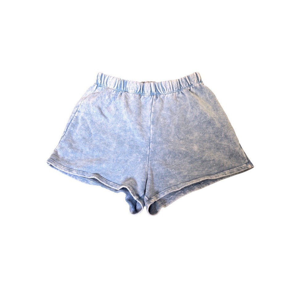 Emory Park Womens sz S Blue‎ Acid Wash Cotton French Terry Lounge Shorts M7554P